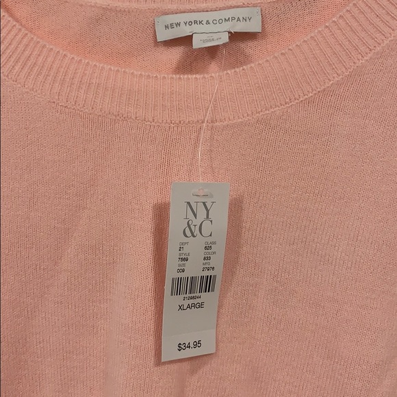 NWT New York and Company sweater in pink - Picture 2 of 3